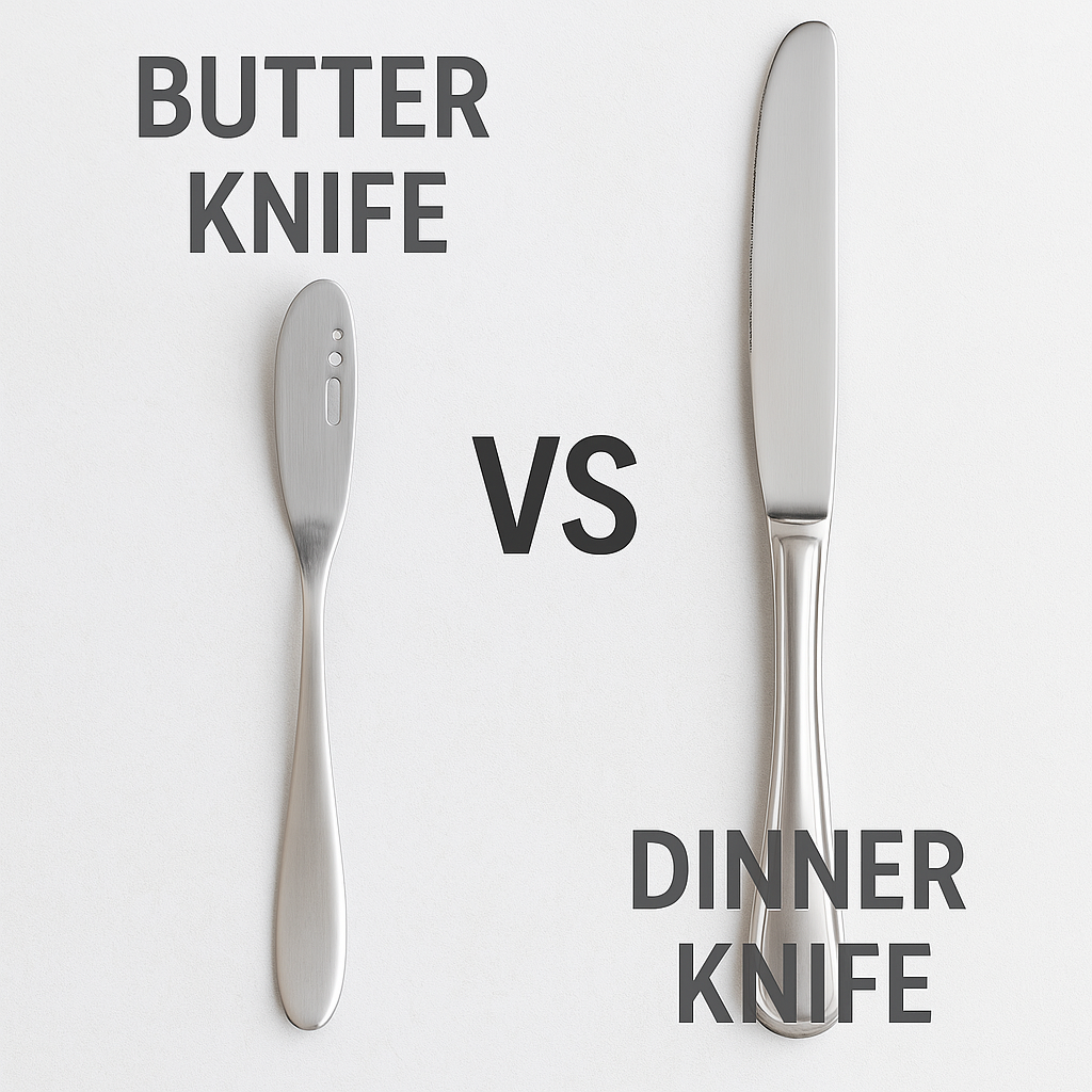 Curious about the difference between a butter knife and a dinner knife? This 2025 guide compares their uses, shapes, etiquette, and more to help you choose the right utensil for every meal.